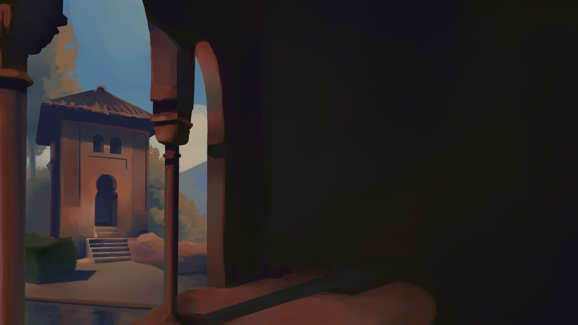 Background Illustration, painted in Rebelle