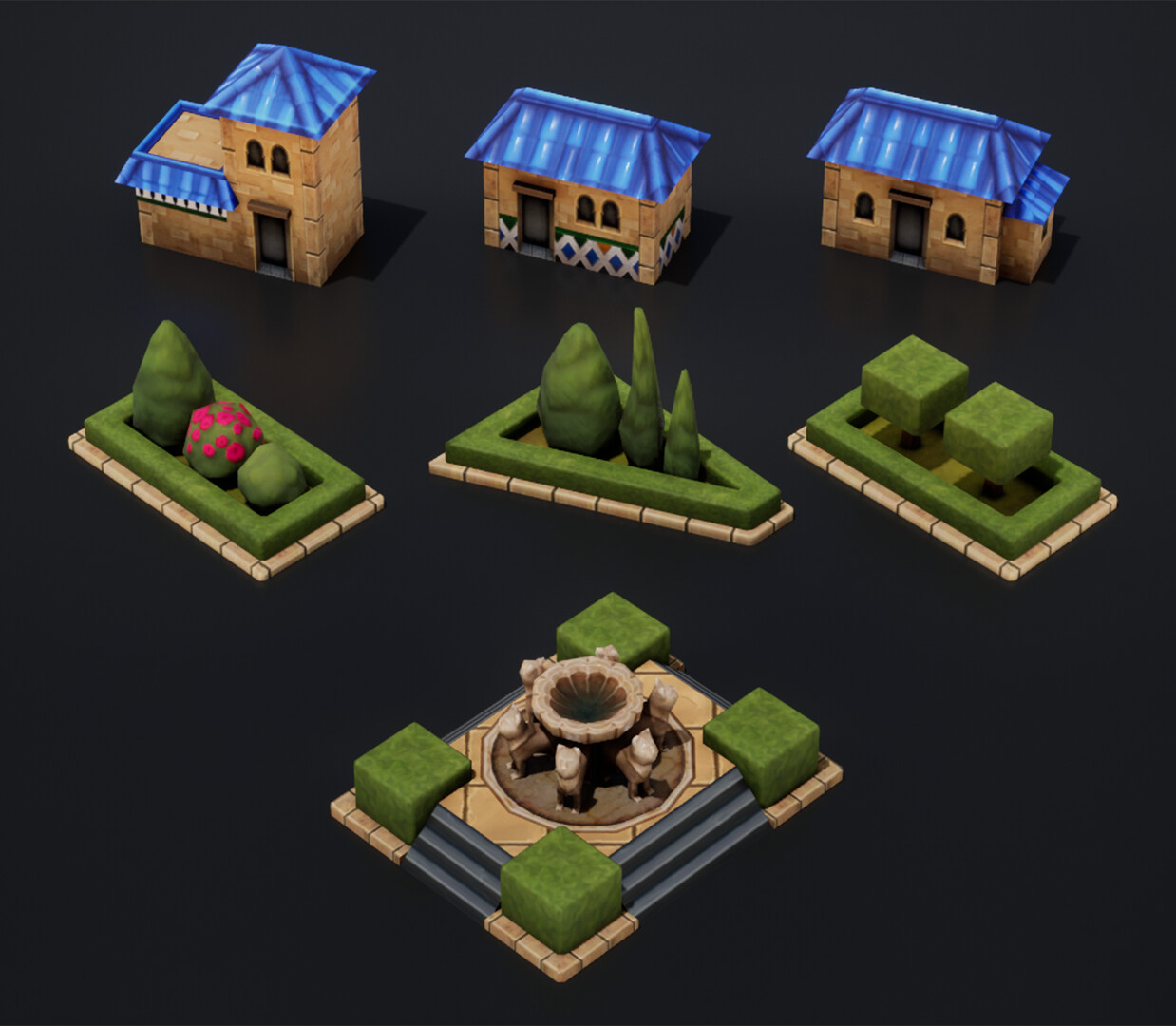 Assorted clutter meshes for the Alcázar.