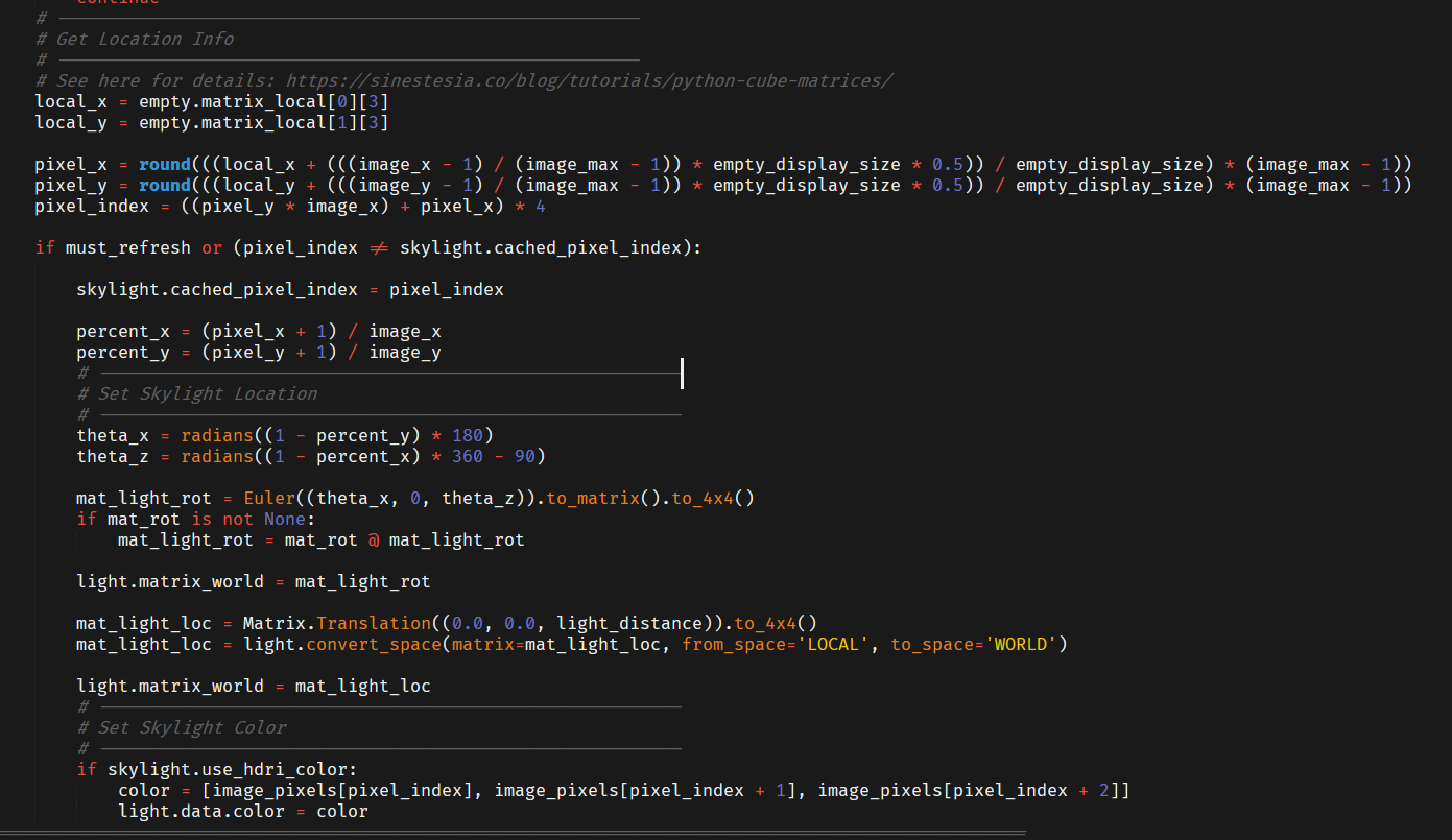 A snippet of code from the plugin