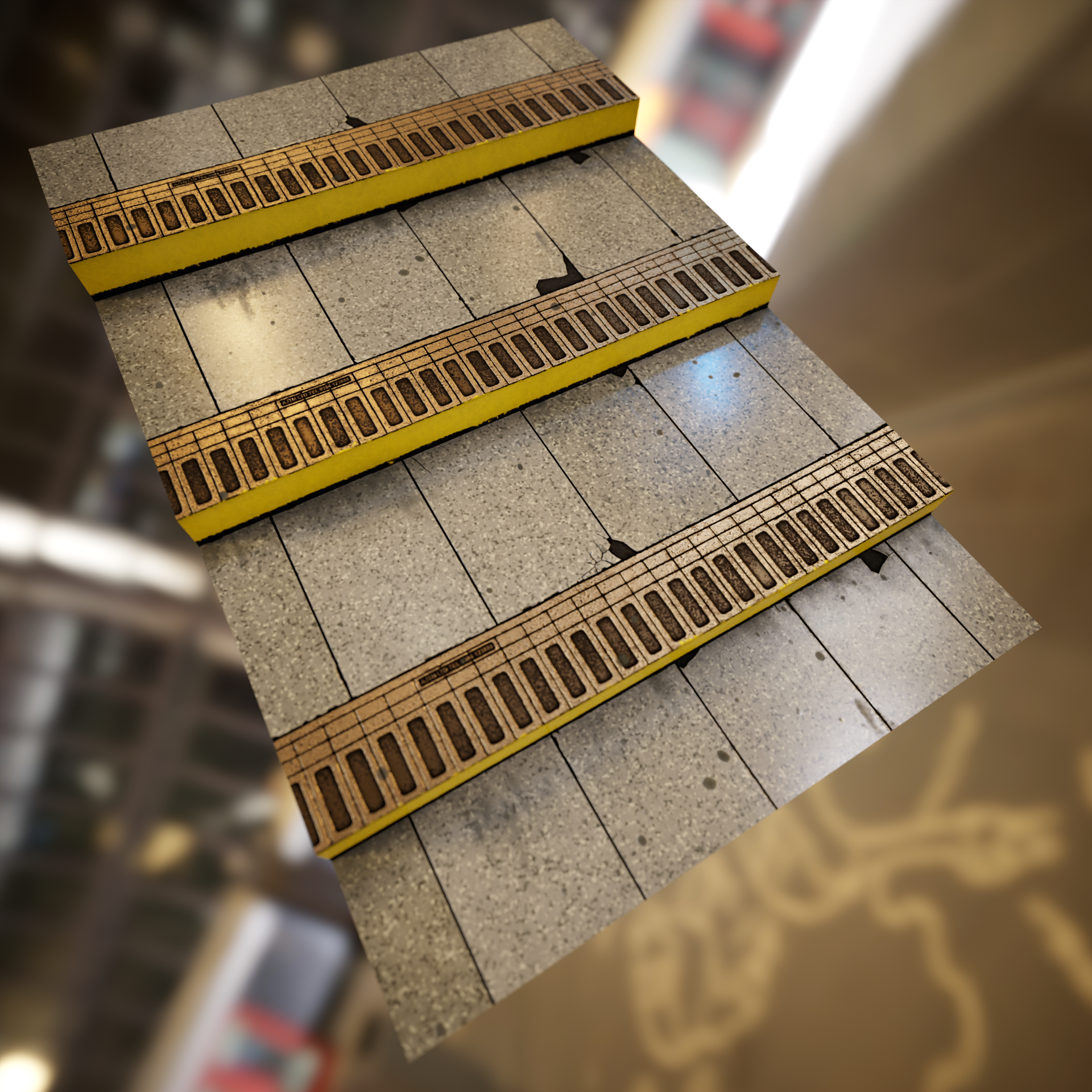 Applied to a stairs mesh