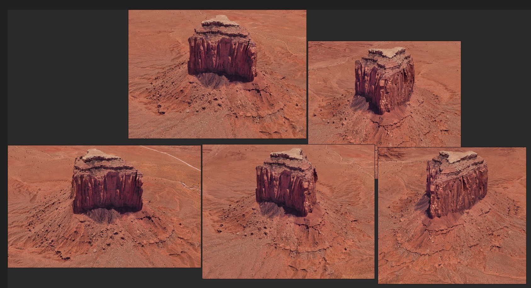 Images of Merrick Butte captured from Google Earth